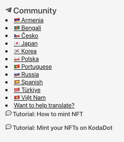 KodaDot's tweet photo. 🪴The list of @KodaDot community channels has expanded, newcomers are Armenia and Turkish 
🪴 🆕 Community-curated spotlight of creators https://t.co/NgoIAD6CvE
