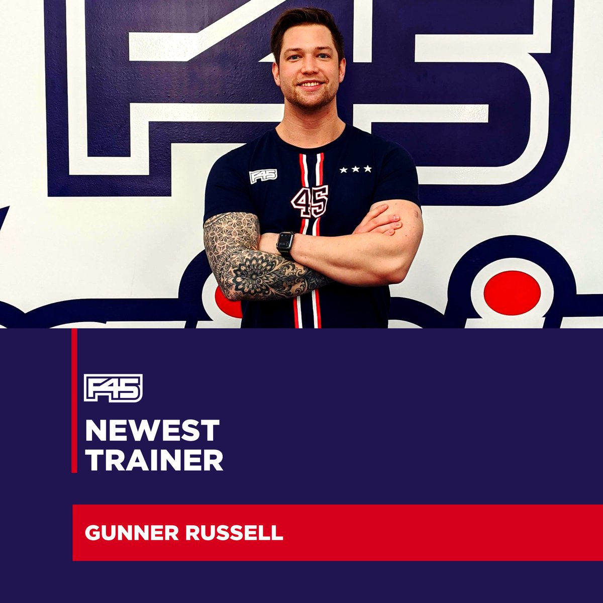 F45Shelby's tweet photo. Welcome to our newest trainer, Gunner Russell.  

#f45shelby23mile #f45training #f45 #lifechanging #notagymbutacommunity #shelbytwp #shelbytownship #shelbyfitness #ShelbyTownship https://t.co/4bNEzZ87Wv