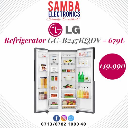 SambaElectronic's tweet photo. Early #ramadan #offer while stocks #last #SambaElectronics

#LG 679 L Frost Free Side-by-Side Refrigerator #SAVE Ksh 15,000/-

#Quality is assured (with warranty)

Visit our Shop opposite #Mombasa Library

Call 0713 1000 40 / 0782 1000 40

#ramadan2021 #Ramadan #SambaElectronics https://t.co/4mOkxfebby