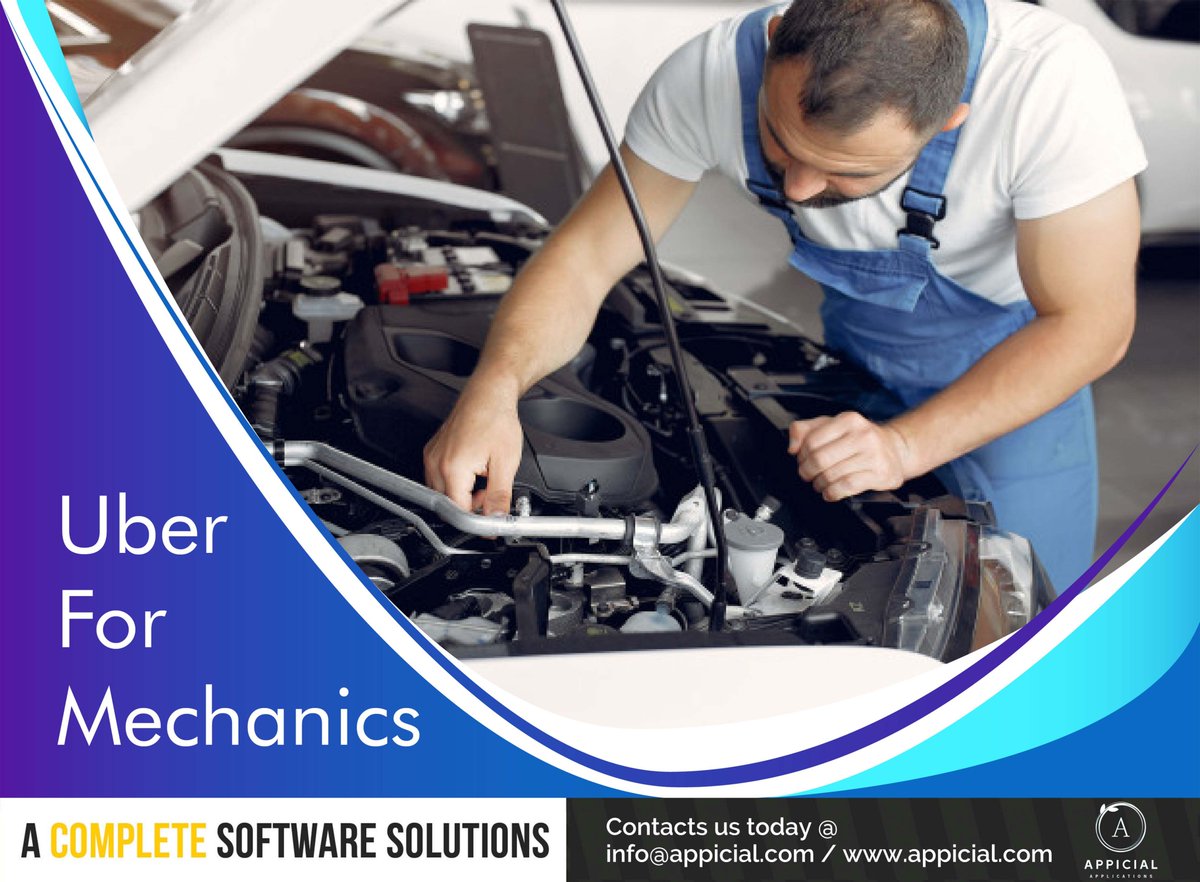 appicial's tweet photo. Appicial's Uber for mechanics app solution connects mechanics and customers under one roof. Customers can get mechanics service at their doorstep. Please contact us for FREE of cost consultation.
https://t.co/L4fLoat0gr
#uberformechanics #mechanicapp #MobileApp https://t.co/wkCcZRF1qI