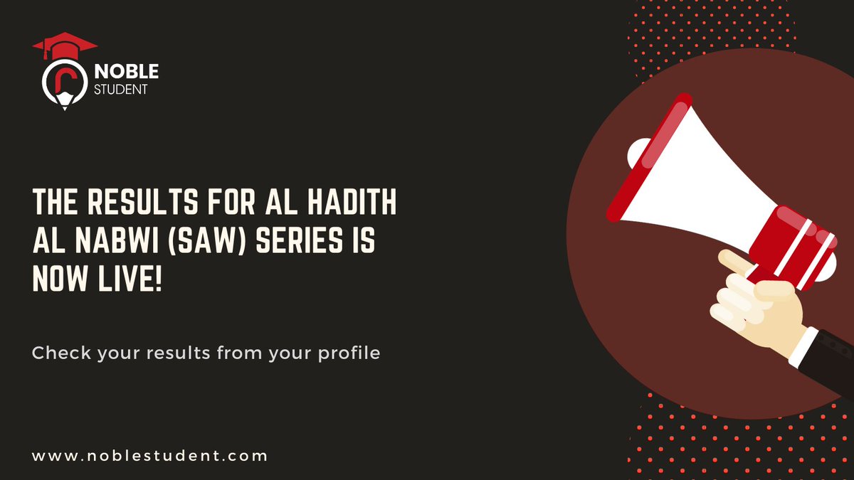 Noble_Student1's tweet photo. The wait is over!

The results for the Al Hadith Al Nabwi (SAW) quiz series is here.

Check your results from your profiles at https://t.co/MESEQvr7Np and download your certificates.

#NobleStudent #IslamicLearning #OnlineLearningPlatform #IslamicQuizzes #EnglishQuizzes #Hadith https://t.co/ZbWTKb1jIo