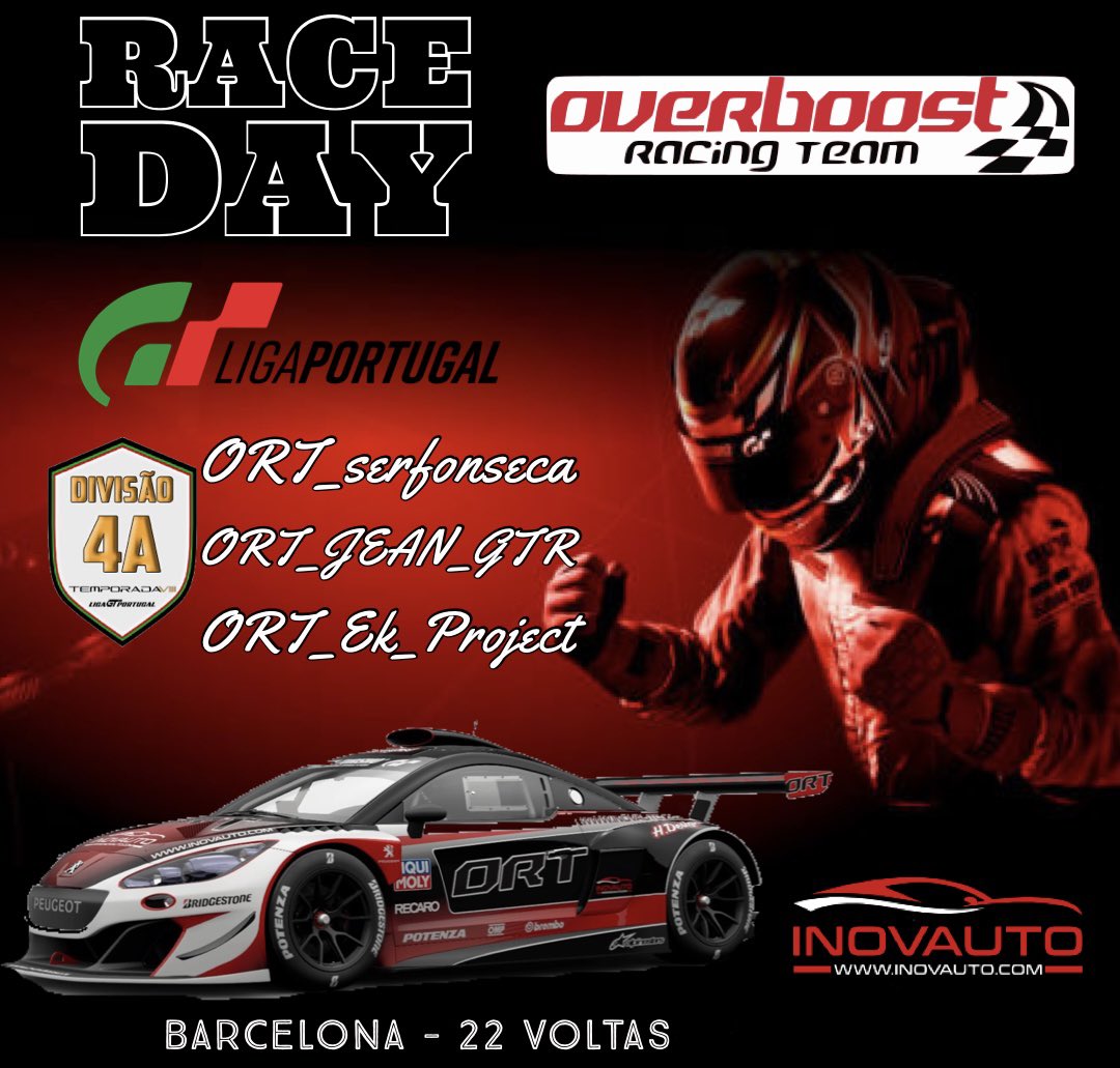 Começa hoje a Temporada 8 da <a href="/GtPortugal/">Liga GT Portugal</a>, vamos até Barcelona na 1.ª Ronda da Divisão 4A.
Serão 3 pilotos ORT que entrarão em pista e certamente darão o seu melhor em busca dos melhor resultado possível.Boa Sorte 💪

#carregafORTe

<a href="/INOVAUTO/">INOVAUTO</a> - Patrocinador Oficial