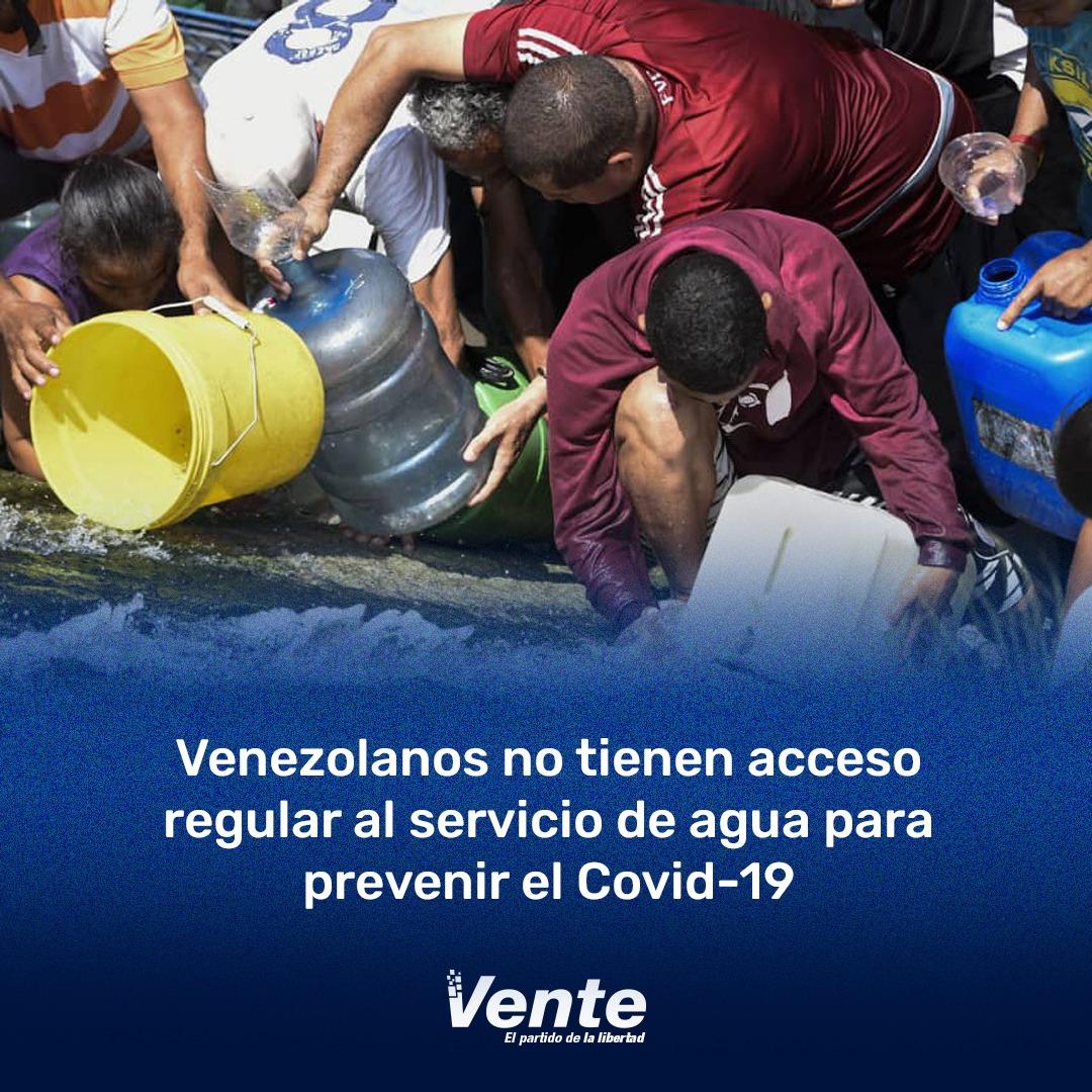 VenteFalcon's tweet photo. 📊  #EnCifras: 👥 El 80% de la población venezolana recibe agua de manera intermitente o no tienen flujo contínuo en las tuberías, además de ser insuficiente y llegar en un estado deplorable y no apto para el consumo humano.

#22Mar
#VenteVenezuela
#DiaMu https://t.co/22kgqKLrh4