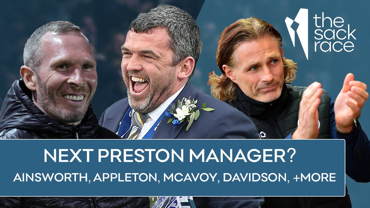 SquawkaDugout's tweet photo. - Gareth Ainsworth
- Michael Appleton
- Callum Davidson
- Neil Harris
- Frankie McAvoy
- Michael Duff
- And More

Preston fan &amp; commentator @JackGoodwin2001 joins #TheSackRaceReacts to discuss Alex Neil's exit &amp; potential #PNEFC replacements...

📺WATCH: https://t.co/f6pAdu51rJ https://t.co/UMqnctYkVH