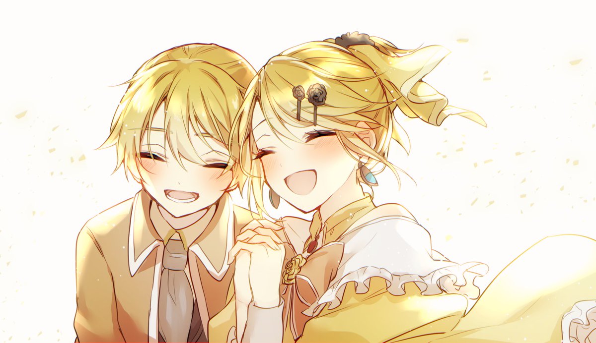 鏡音レン ,鏡音リン 「#鏡音リン #鏡音レン 
悪ノ娘と悪ノ召使
ランキング並んでるのがめちゃくちゃ嬉」|亜龍のイラスト