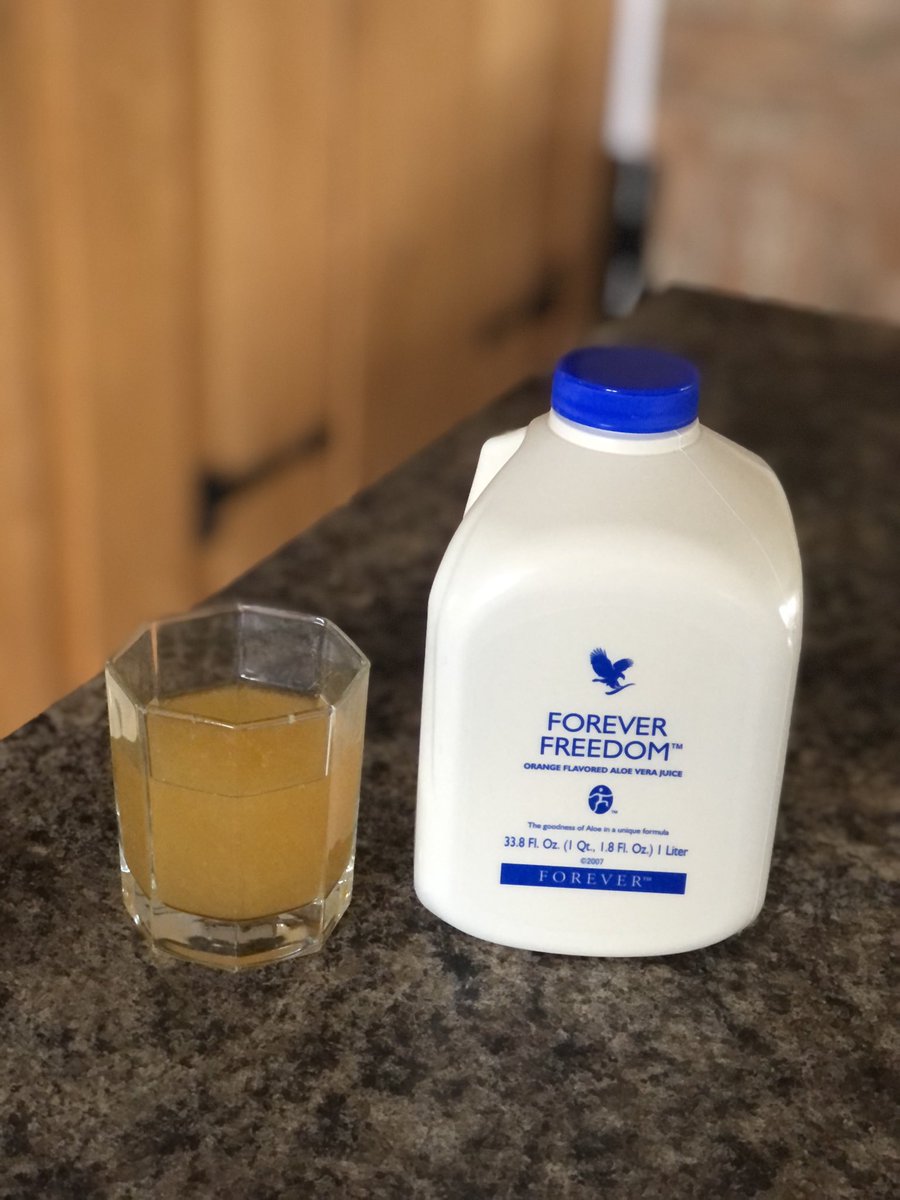 This is the first thing I drink in the morning #herefordhour 😁

Forever Freedom is a refreshing orange flavoured Aloe gel, packed full of vitamins and minerals with added glucosamine, chondroitin and MSM. Popular with those who lead an active lifestyle.
