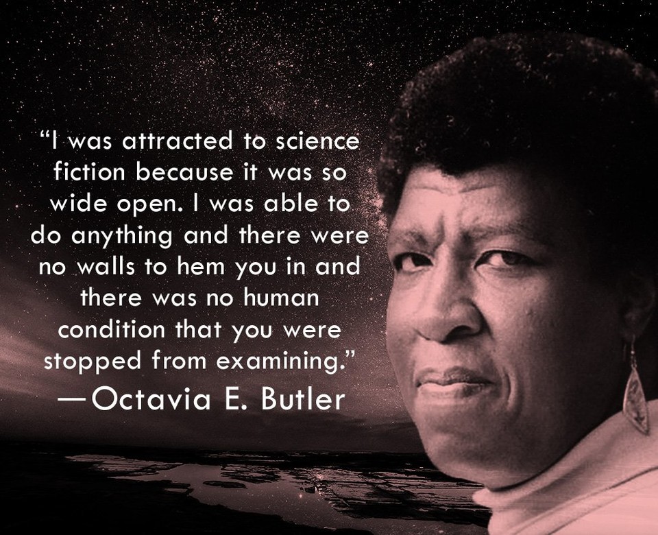 NAMICDen's tweet photo. Octavia E. Butler- (1947-2006), American science fiction author who was the first woman to receive a MacArthur Fellowship and has won multiple Hugo and Nebula awards. 
#WomensHistoryMonth #NAMICDen #OctaviaButler #spotlight https://t.co/fTCnZSG7gz