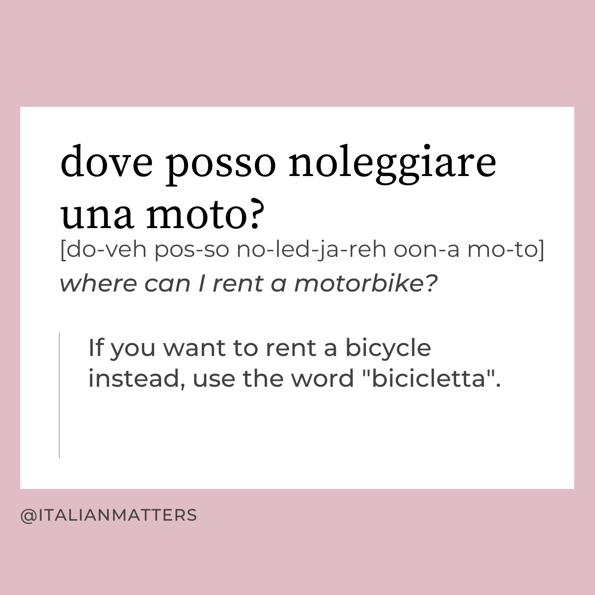 italianmatters's tweet photo. As you know, it's very common in Italy to use #moto like #Vespa! 🏍️ If you go to #Italy, make sure to try a moped ride! #learnitalianlanguage #welearnitalian #italianlearners #learningitalianonline #italianlearning https://t.co/Yan5lxUiUu