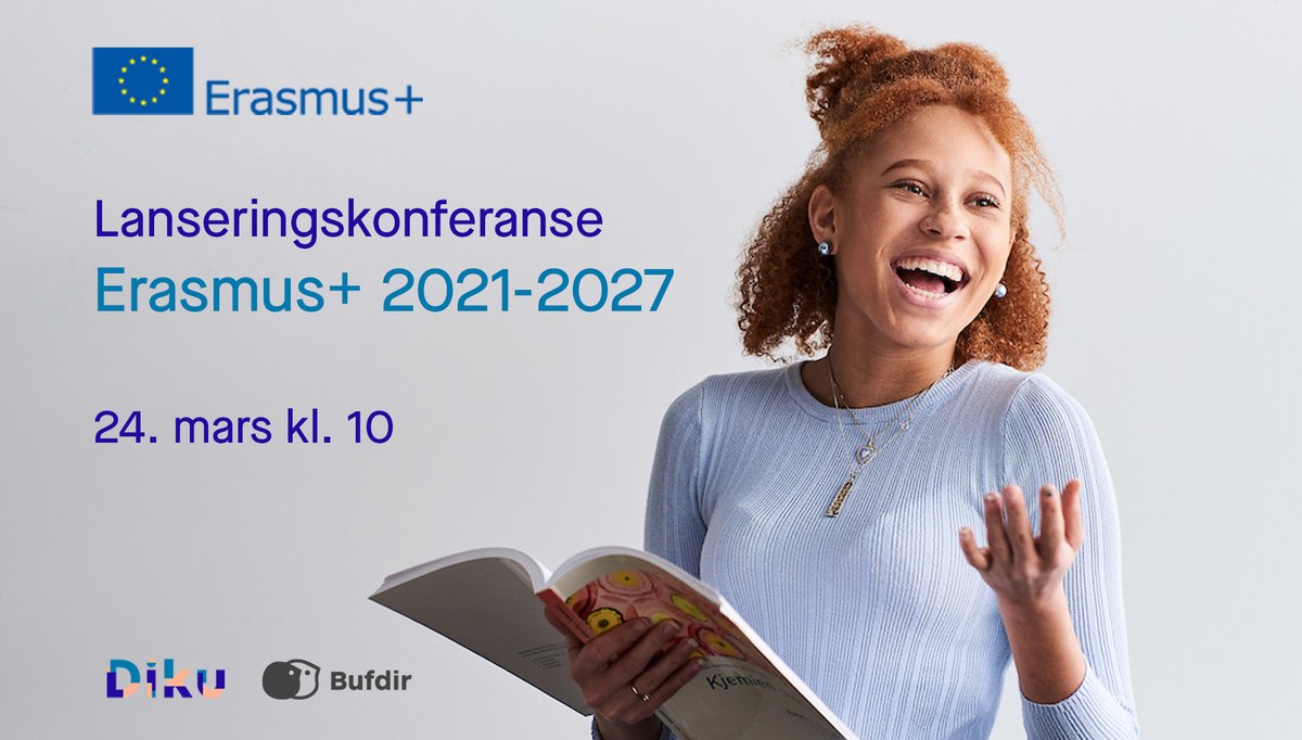 EUiNorge's tweet photo. Diku og Bufdir arrangerer digital lanseringskonferanse for #ErasmusPlus 2021-2027!
 
Norske aktører innen utdanning, opplæring, sport og ungdomsarbeid anbefales å delta. 🇪🇺🇳🇴
 
NB! Påmeldingsfrist er tirsdag 23.3 kl. 12.
 
➡️https://t.co/XBn8ibuCtI
 
@Kunnskapsdep @EUErasmusPlus https://t.co/iKyXBIjm8l