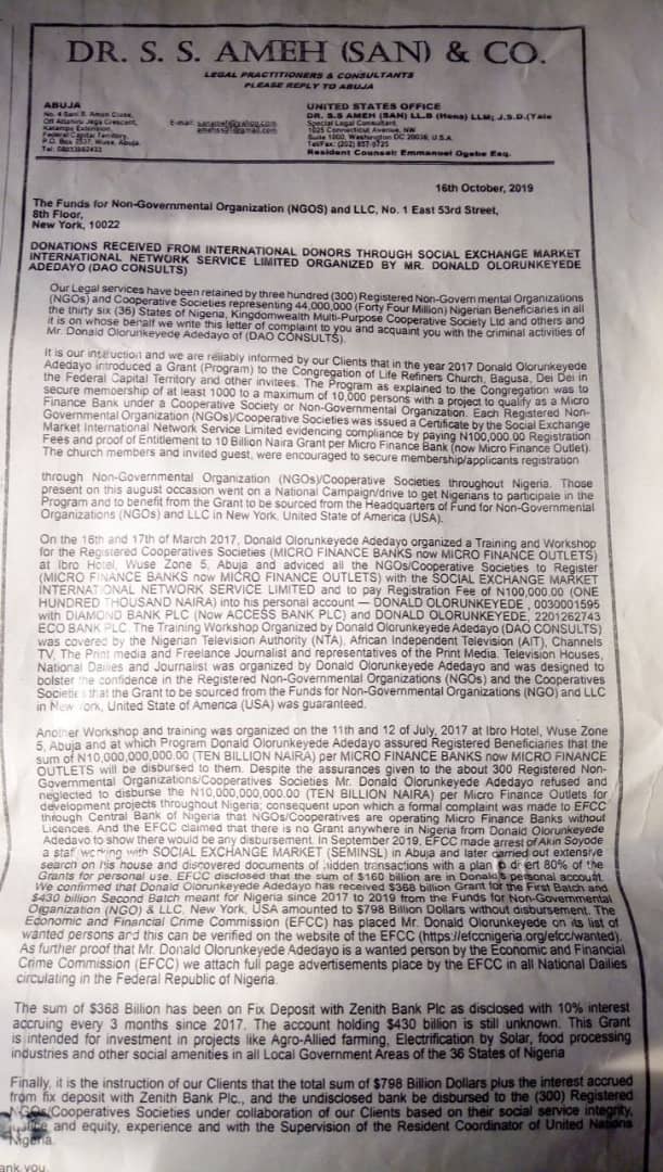 troofp's tweet photo. @Laurestar  maybe if your patron in the person of @MBuhari has seen the attached document the reason for the confusion may have been sorted out. It's time to ask the right questions. #DisburseTelpeconGrant now @ProfOsinbajo @NOIweala @channelstv @AishaYesufu @aishambuhari https://t.co/tJFIBYoOet