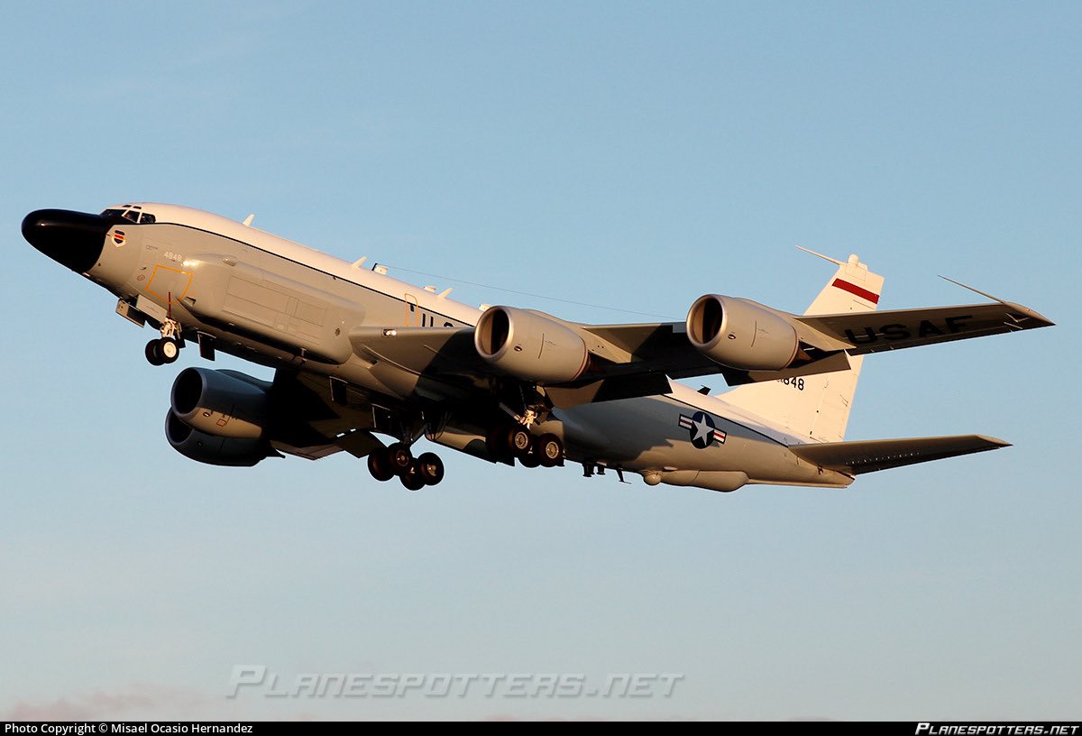 mil_scot's tweet photo. #MULE95 64-14848 #USAF RC-135V  showing interest #NorthSea #adsb #avgeek #osint https://t.co/2ZpTTofsdC