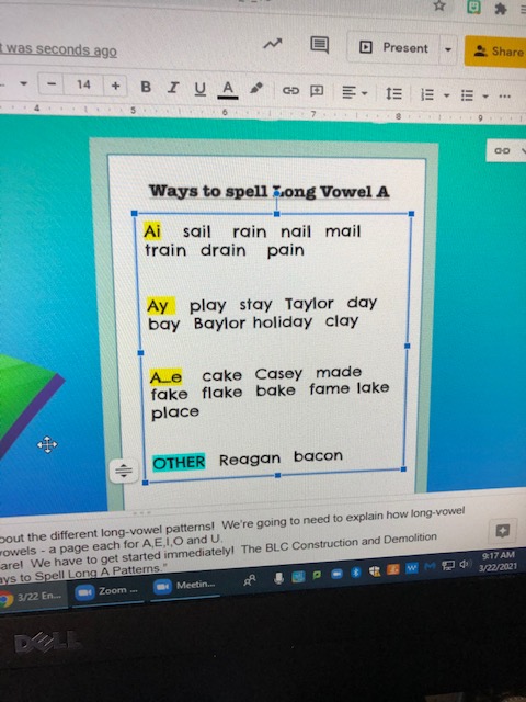 CRASMrsEnnis's tweet photo. We are working on complex vowel patterns with Gus. We are building bigger, longer, more complex words. #UOSPhonics #FTS4rKids https://t.co/YHlZQ5zQv9