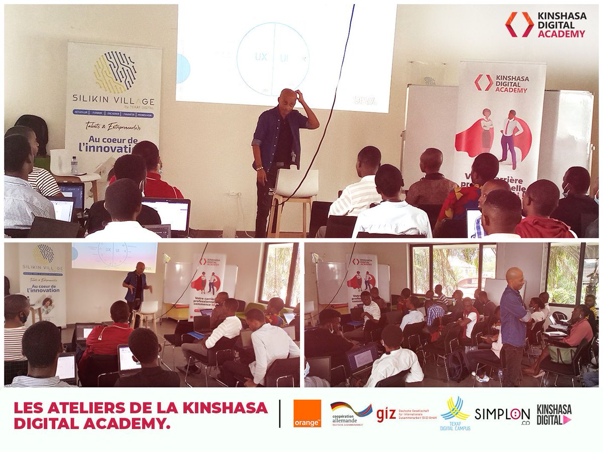 DevaAgency's tweet photo. Merci à Kinshasa Digital Academy  pour ce magnifique atelier sur le UI/UX design animé par l'agence DEVA. Beaucoup de potentiel dans cette promotion. De grands projets sont en marche. Félicitations.
#kinshasadigitalacademy #devaagency #contentyourbrand #uiuxdesign #Kinshasa https://t.co/ZlTJdGaAPZ