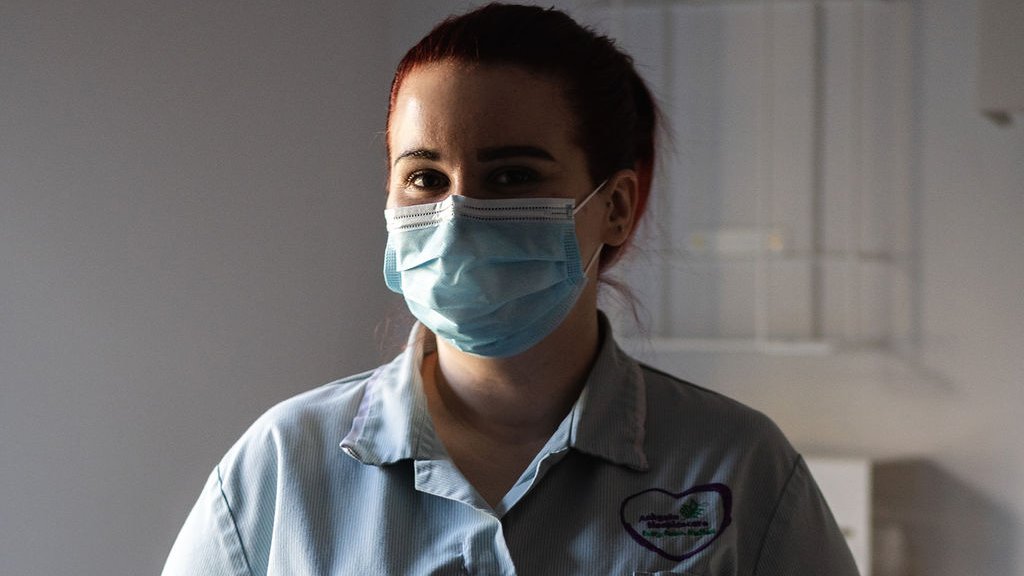 "The biggest challenge for me since the pandemic is not being able to hug! I love to give my patients a cuddle when they’re upset or scared. A cuddle between staff goes a long way too."

Hannah works on our Inpatient Unit. She tells us how life has changed over the last year...