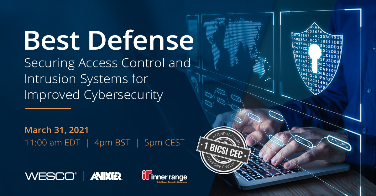 How secure are your control and intrusion systems in today’s world? Join WESCO, Anixter, and Inner Range for our upcoming webinar to learn how to protect your systems from cybersecurity threats and vulnerabilities. ow.ly/JCTf50E09lS #WESCOExpertWebinar