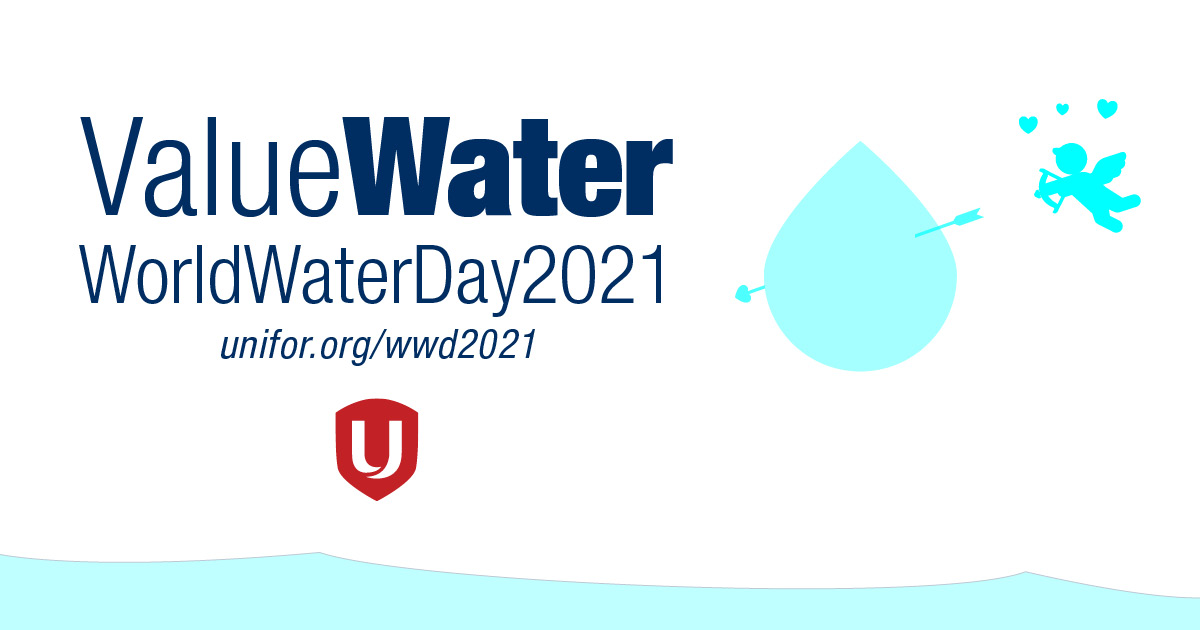 UniforTheUnion's tweet photo. Take action for safe drinking water on World Water Day. Tell @JustinTrudeau that 57 boil water advisories in Indigenous communities is not acceptable. https://t.co/qnTejPyERH https://t.co/Ug2TGGBqeJ