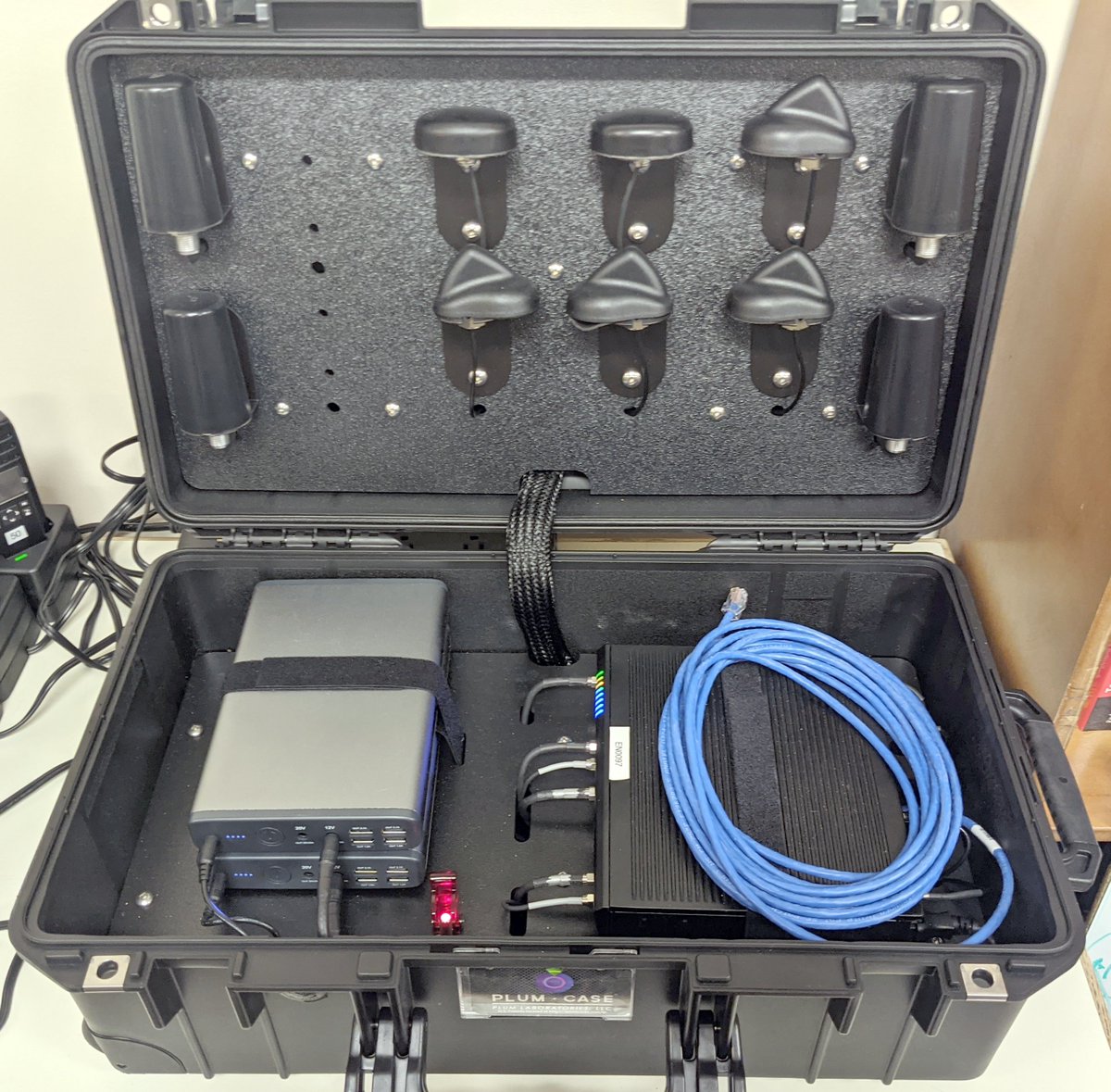 ExecDirETS's tweet photo. The technology used at a mass vaccination clinic:
1. Encrypted and secure digital mobile radios - check
2. Multi-carrier, emergency network in a box - check
3. Battery and generator backup systems - check
4. Laptops with high-capacity batteries - check

#gcsstrong @gcschools https://t.co/9otqOAbuC4