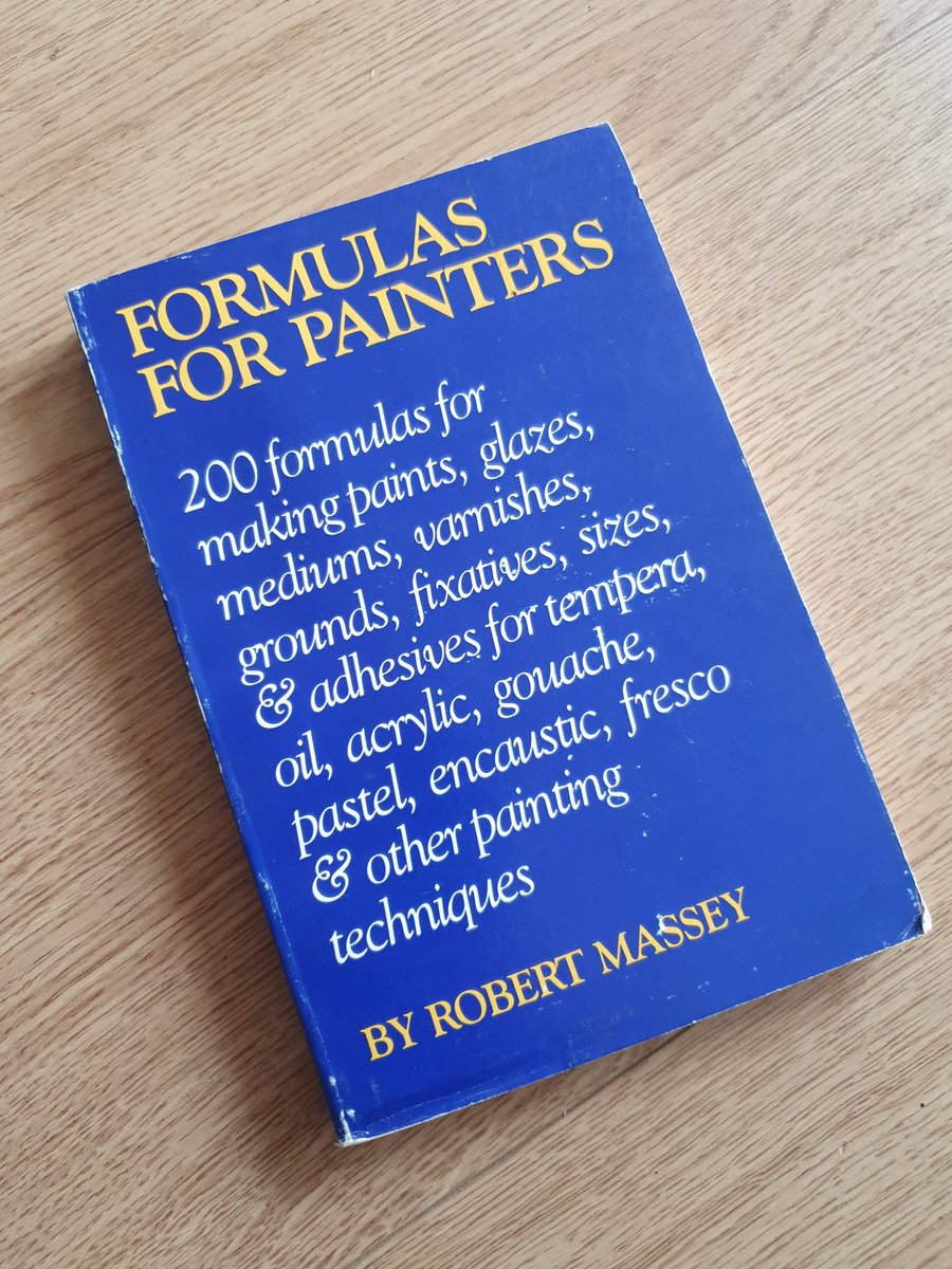 StudioLovatt's tweet photo. A recommendation from #danielchatto at #royaldrawingschool on a good book if you are interested in making your own materials. Like a good student I sourced a second hand copy.😁 https://t.co/IIXXZvjsuL
