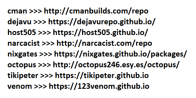 megatrontv's tweet photo. Here is an updated list of repo/addon sources compatible with 19 Matrix https://t.co/uTu7nzKm1B