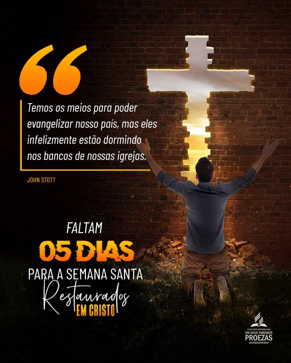 JeandsonVascon's tweet photo. Faltam 05 dias!!! 👏🏻🛐🙏🏻#euoroas6horas
#SemanaSanta
#RestauradosEmCristo
@iasdape @uniaonordeste @iasd https://t.co/CiqT2oLIWZ
