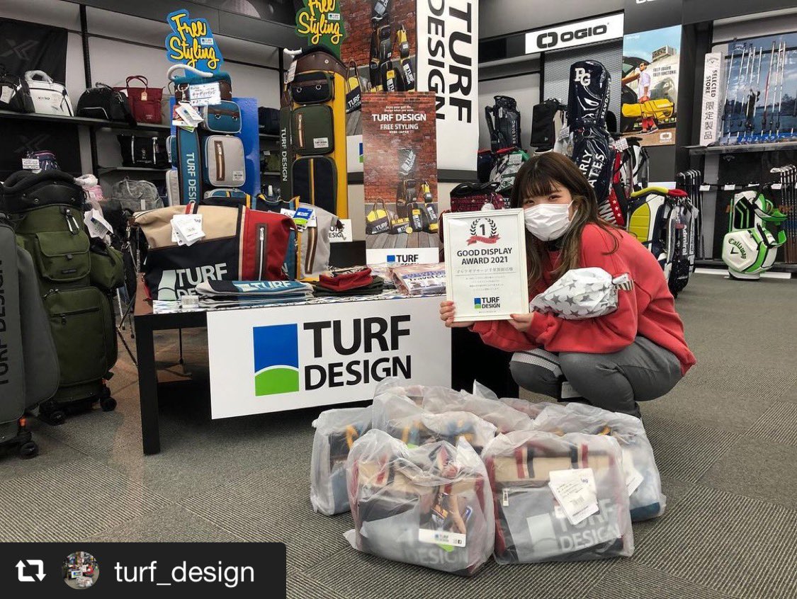 golfgear_surge's tweet photo. #repost @turf_design

ゴルフギアサージ千里箕面店さん第一回ターフデザイン売場コンテストにご参加いただきましてありがとうございました❗️

そして優勝おめでとうございました👏

#turfdesign
#ターフデザイン
#朝日ゴルフ 
#ゴルフギアサージ 
#ゴルフギアサージ千里箕面店 https://t.co/6dNype9QCu