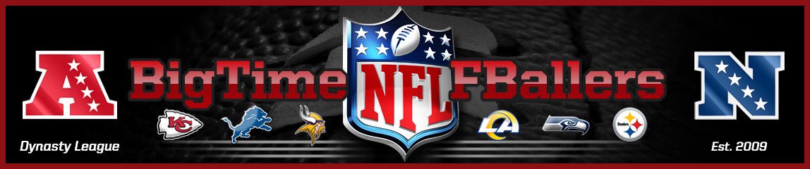BigTimeFBallers's tweet photo. New banner for the dynasty league. Trades are heating up. Offseason GM work is a blast!! @MyFantasyLeague https://t.co/8hJeqdxSE6