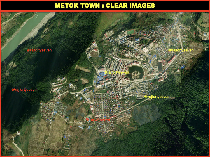 rajfortyseven's tweet photo. #China #CCP crackdown on #OSINT.
#GE blurs images of #Metok town in #Tibet #occupied by #China.
Blurring possibly at behest of occupational forces.
Ground sources indicate antecedent verifications of #Tibetans in the county.
Travel restrictions & much more.
#Dam be damned! https://t.co/KMugc87jWI