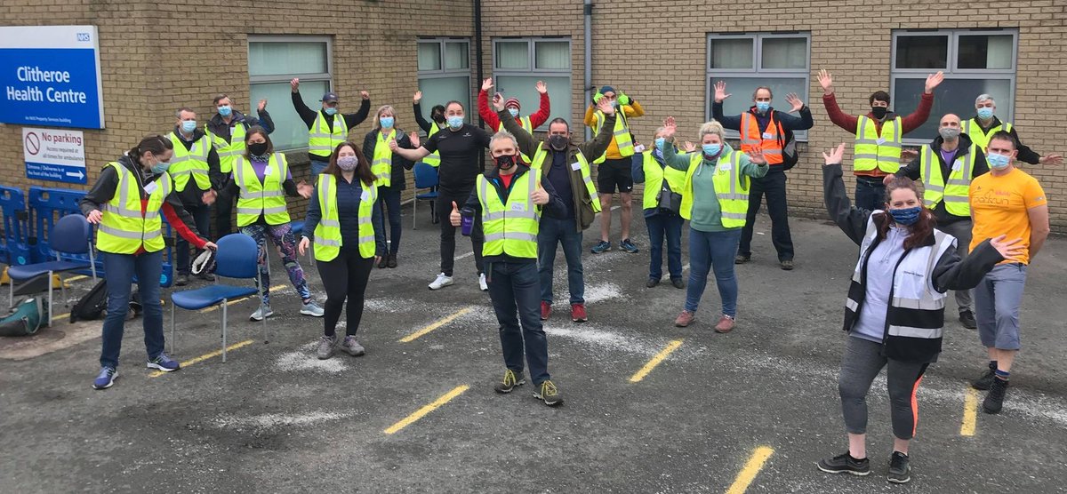 ClitheroeRotary's tweet image. There was an @castle_parkrun @parkrunUK marshalling takeover for the Ribblesdale Hub Covid19 Vaccination Clinic on Saturday - with Lead Rotary Marshall Jenni "Run Director" for the event - thank you "tourist" marshalls - we'll do an Rotary takeover once you restart