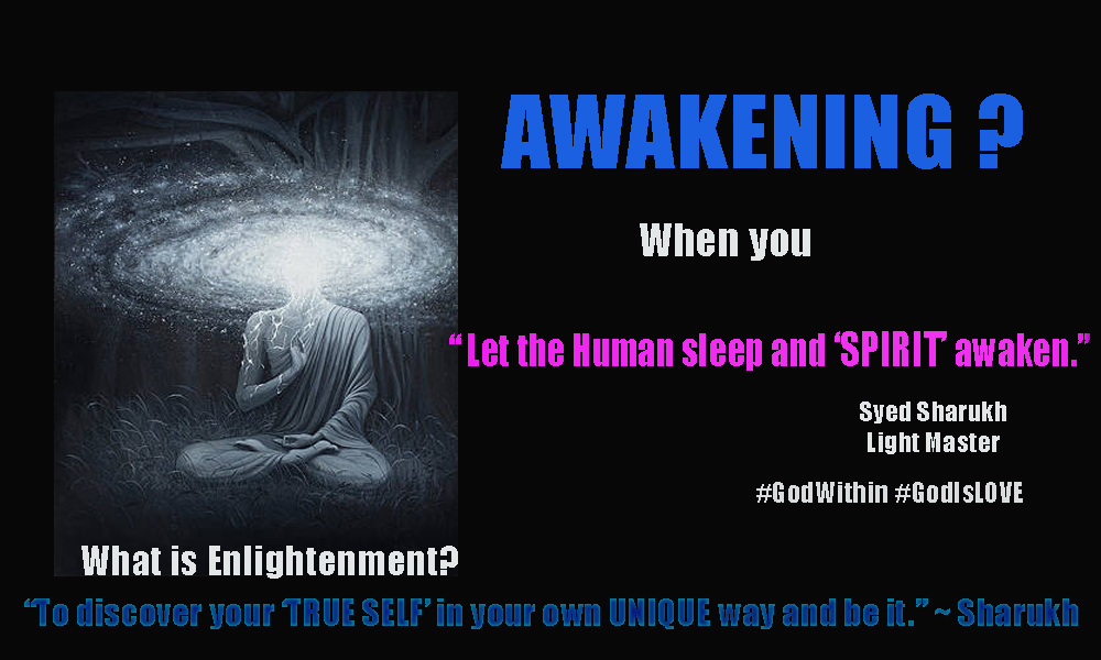 SyedSharukh's tweet photo. "When You Let your Human Sleep your 'Spirit' Awakens." ~  Syed Sharukh #godwithin #spirituality #spiritualawakening #spiritualjourney #spirit #entlightenment #HumanityFirst  #humanity #Gaia #awakening #awaken #SundayThoughts #SundayFunday https://t.co/rcDz2RQi7A