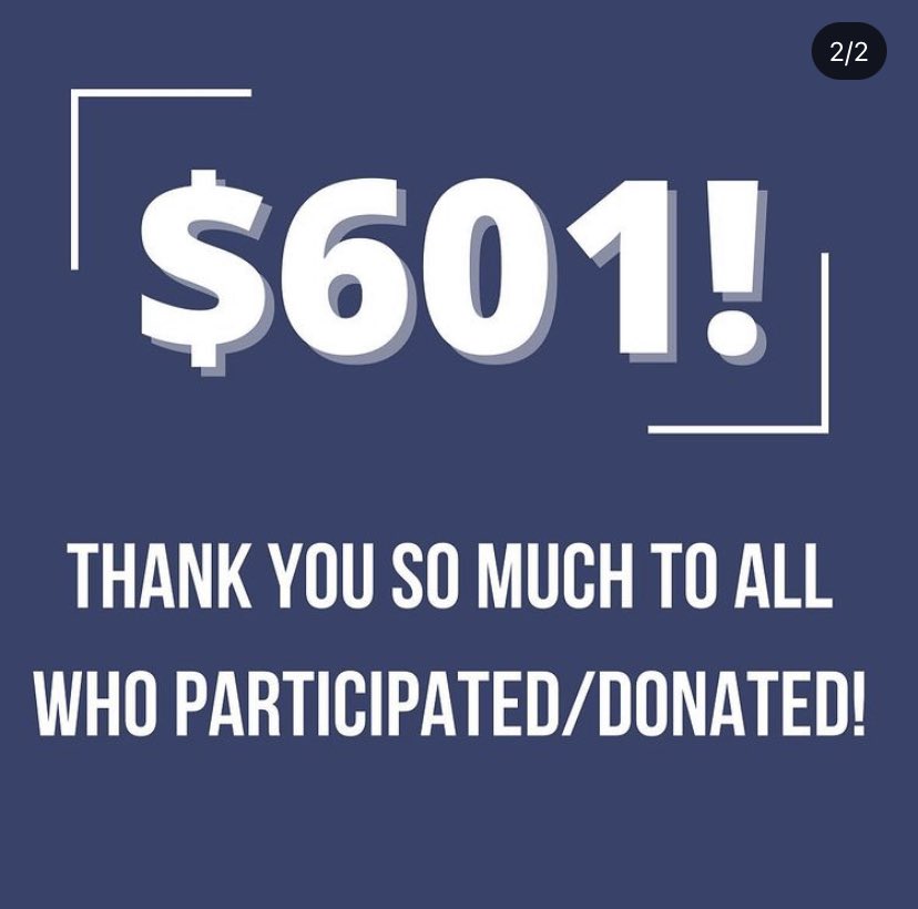 cvpadproject's tweet photo. a little late but... our instagram fundraiser was able to raise $601! thank you everyone for your efforts! we are at 1/10 of our goal! https://t.co/XBDIKUh608
