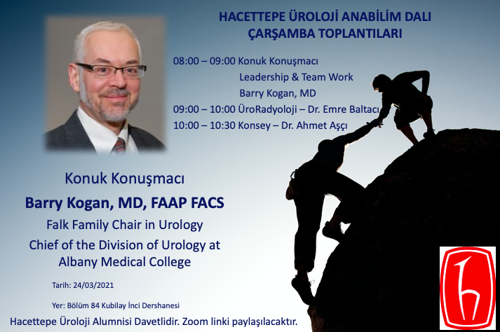 HUroloji's tweet photo. Our invited speaker Barry Kogan, MD @bak_pedurol_mad will give a lecture about Leadership &amp; Teamwork https://t.co/NWf429DTlU
