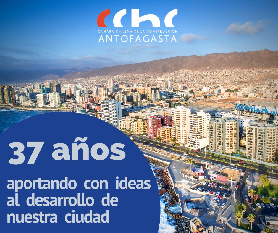 CChCAntofagasta's tweet photo. Un 22 de marzo de 1984 nació la @CChCAntofagasta. 
Hoy celebramos un nuevo aniversario renovando nuestro compromiso con el desarrollo urbano sostenible de nuestra ciudad. @CamaraCChC https://t.co/poizx8DJvJ