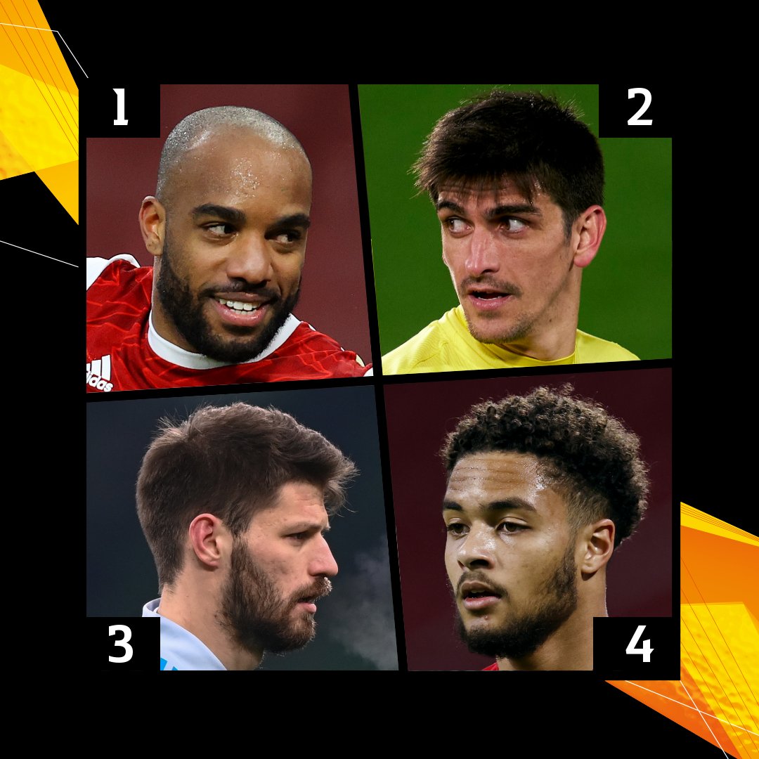 EuropaLeague's tweet photo. Who did it best this weekend? 🔥

1⃣ Alexandre Lacazette ⚽️
2⃣ Gerard Moreno ⚽️🅰️
3⃣ Bruno Petković ⚽️
4⃣ Devyne Rensch ⚽️🅰️🅰️

#UEL https://t.co/mLFUd9gdMJ
