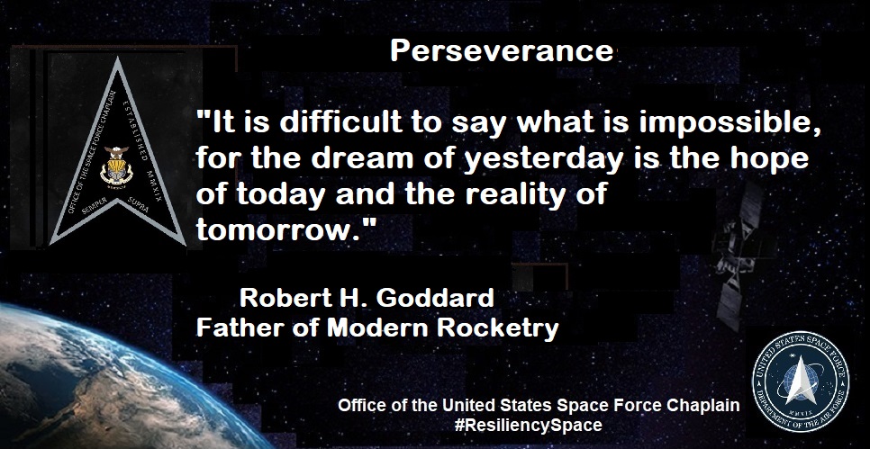 ussf_hc's tweet image. #FaithInSpace Having #Vision, #Hope, and #Dreams is critical to the #Perseverance needed of @SpaceForceDoD Guardians and the Airmen who support them.  Chapel programs provide the #ResiliencySpace during their journey as they look &quot;Always Above.&quot; #SemperSupra