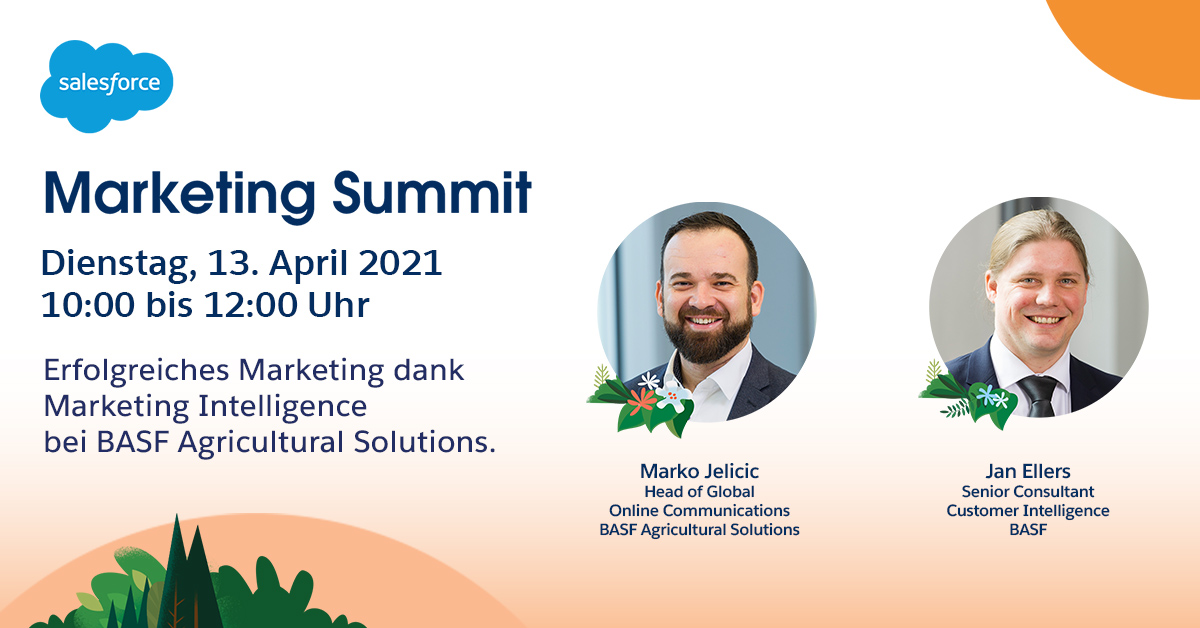 Social Media-Kampagnen effizient aussteuern? 😱 <a href="/BASFAgro/">BASF Agricultural Solutions</a> zeigt es uns am 13.04 beim Marketing Summit. sforce.co/3vNZnO2