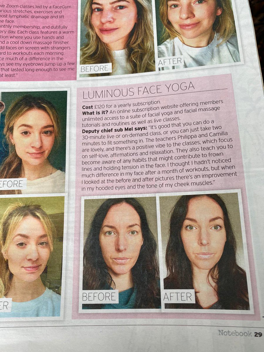 luminousfacial1's tweet photo. So thrilled with the weekend coverage in @notebooklive and @SMagazineUK - thank you!! https://t.co/ZMo7M1I4Bi