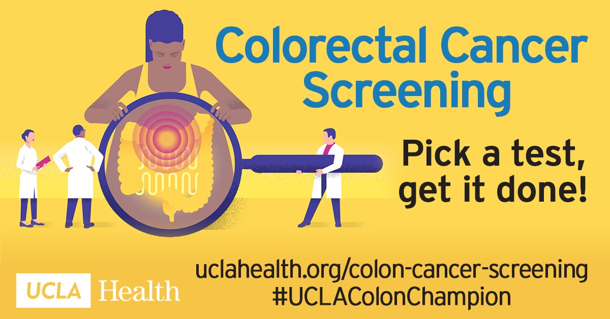 Evidence shows engaging patients in selecting a screening test improves compliance with #ColorectalCancer screening. Talk to your patients about their screening options and encourage them to #getscreened today! #UCLAColonChampion