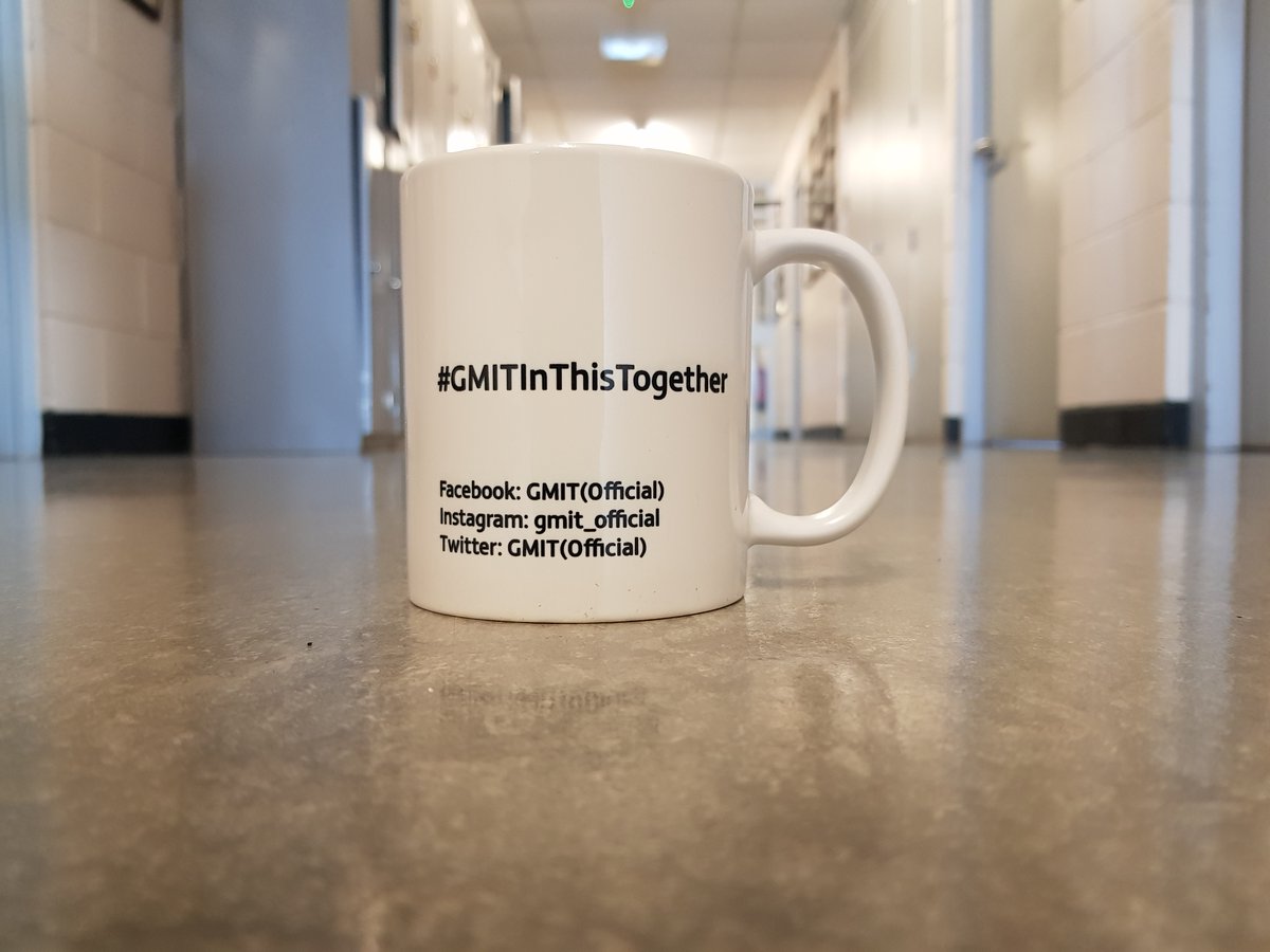 Finally in the post to @GMITHotel event 1&2 students their #Thisismyclassroom #GMITinthistogether mugs, because UR not on campus does not mean @GMITOfficial @GMITHealthy @GMITSU is not with you. Kudos 2 3rd year project team