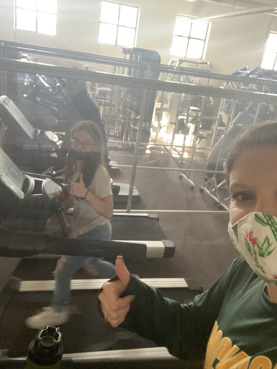LyonsPEHealth's tweet photo. Treadmill party in 3AC #covidpe https://t.co/bIT0VEqp4K