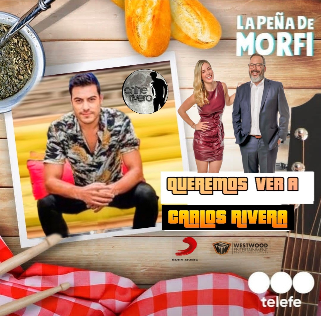 Hola!! <a href="/telefe/">telefe</a>  <a href="/gerardorozin/">gerardo rozín</a>  y <a href="/jescirio/">Jesica Cirio</a>  a tod@s las Riveristas  nos gustaría mucho ver cantar a nuestro Querido  Artista  <a href="/_CarlosRivera/">Carlos Rivera</a> en la #PeñaDeMorfi los Domingo !!. Nos complacen!! Saludos !! <a href="/SonyMusicArg/">Sony Music Argentina</a>  <a href="/WestWoodEntt/">Westwood Entertainment</a>  <a href="/Online_Rivera/">Online_Rivera Club Oficial Carlos Rivera</a>  <a href="/ORiverargentina/">Online Rivera Argentina club Carlos Rivera</a> 🇦🇷