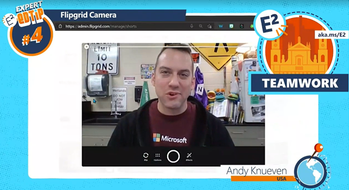 We love collaborating with Flipgrid #iSpyE2 #E2 <a href="/MicrosoftEDU/">Microsoft Education</a> <a href="/MrCoachK15/">Andy Knueven #YouKnuevenLearn #MinecraftEdu 💚</a> @Flipgrid