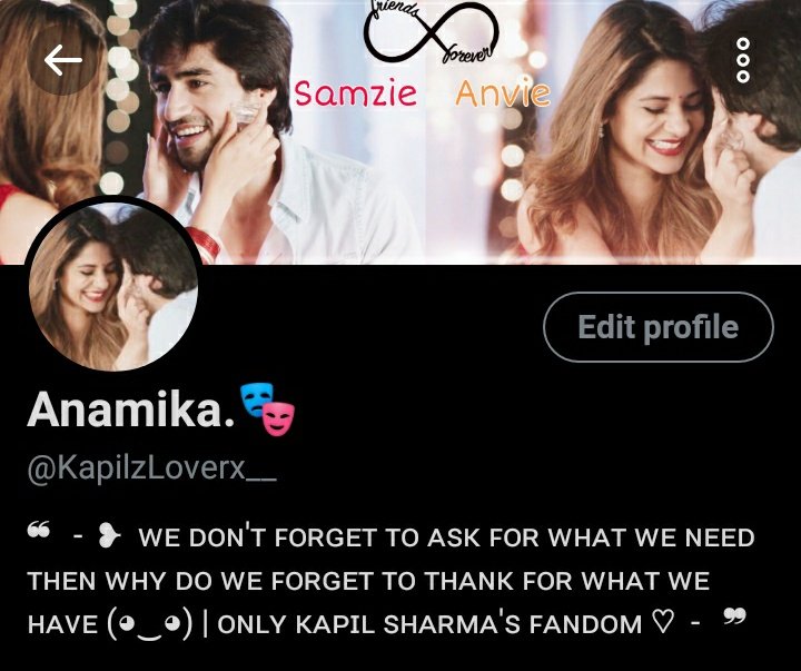 KapilianAnam's tweet photo. Sharing layout with my best friend forever @beingsam45 ❤️✨
Blessed to have someone like you Samzie. Thanks for this 🤩🍻
( Header - Him 😼 )
#SaMika https://t.co/ZIaKdsqsR5