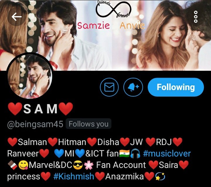 KapilianAnam's tweet photo. Sharing layout with my best friend forever @beingsam45 ❤️✨
Blessed to have someone like you Samzie. Thanks for this 🤩🍻
( Header - Him 😼 )
#SaMika https://t.co/ZIaKdsqsR5