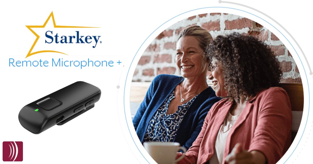 HearingHealthUS's tweet photo. With the ability to connect to the Amazon Alexa, the Starkey Remote Microphone + amplifies conversations around you directly to your hearing aids, allowing you to effortlessly enjoy conversations in loud environments. Learn more at https://t.co/Erype0HbeE https://t.co/wL1T46COIQ