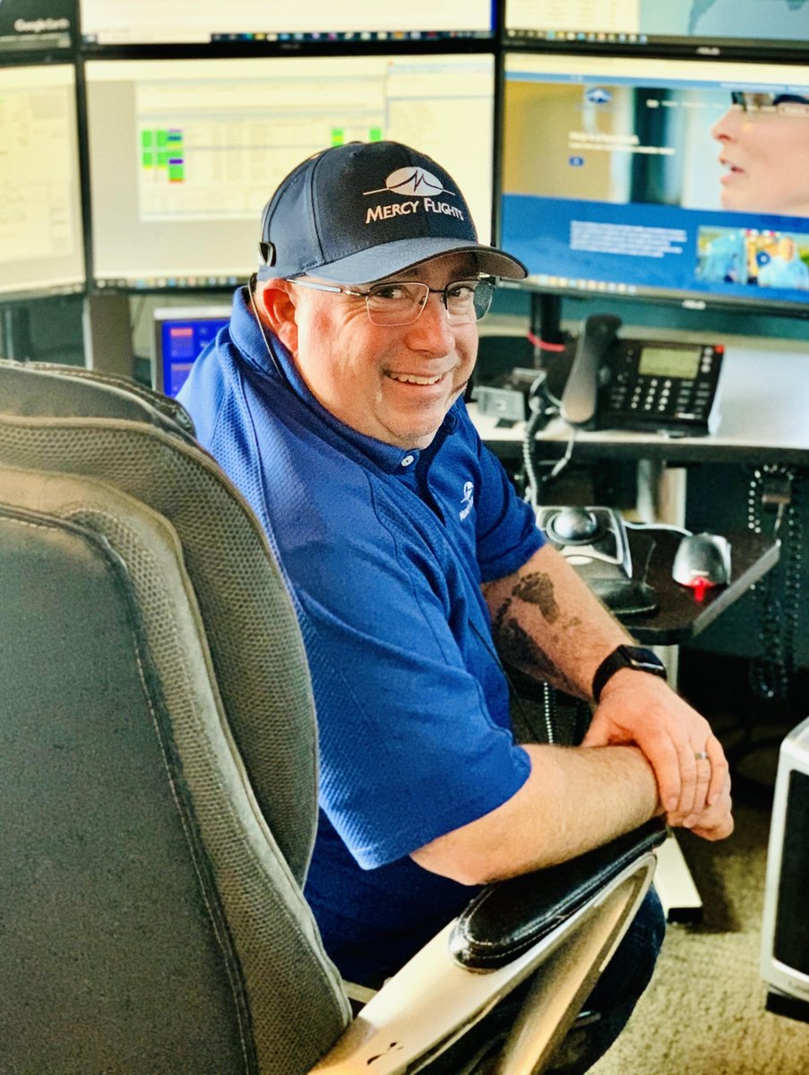 We often never get the opportunity to see the faces on the other side of the call when emergencies strike. Well not today! Meet Dana Reno, he is a Communications Specialist (aka dispatcher) at Mercy Flights Inc. and he is one amazing member of the team! 

instagram.com/p/CMuXSVqJ0BB/…