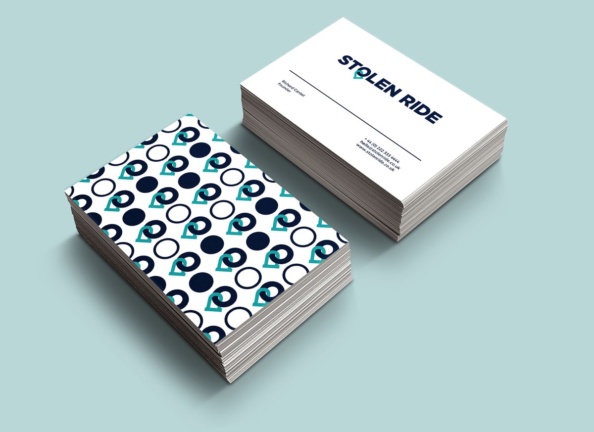 Recent brand refresh for Stolen Ride. I love pattern and was really please with how the D-Lock pattern turned out on the reverse of the business cards.