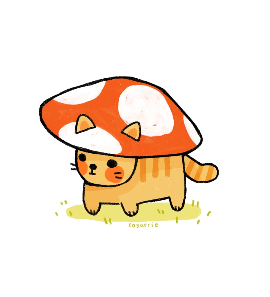 rosarrie__'s tweet photo. mushroom cat 🐱🍄 https://t.co/ULJHFrkaeO