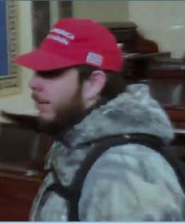 The FBI is seeking information on this participant in the U.S. Capitol violence on January 6. If you know this person, please reach out to tips.fbi.gov.