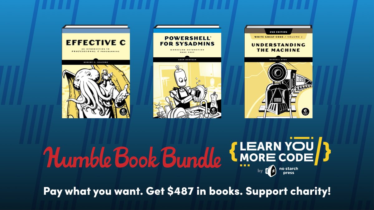 humble's tweet photo. Get your hands on over $480 of #programming ebooks! Plus, your purchase helps support @GirlsWhoCode &amp; @NSPFoundation #charity. Learn more!
https://t.co/vzD5KoT2kx https://t.co/WQR55bDACH