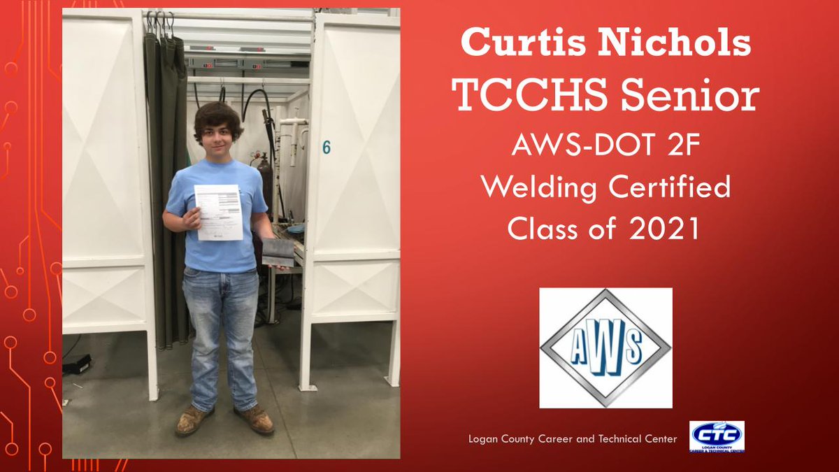LoganCoCTC's tweet photo. Congratulations to Curtis for achieving his AWS DOT-2F Welding Certification! #LCpride #lcctc #skills4life
@toddcoschools https://t.co/2kTRdLKdLD